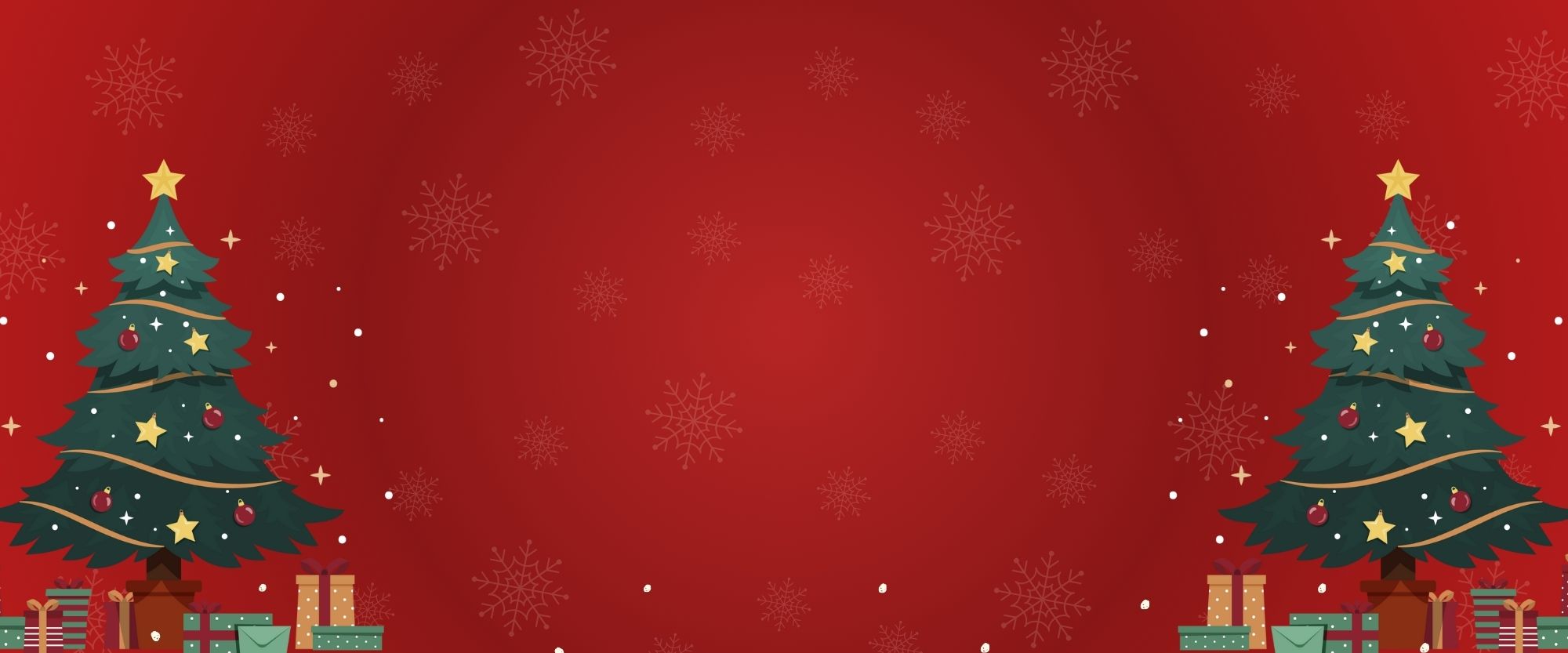 Weihnachtsbäume mit Geschenken